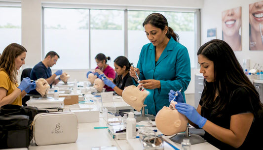Classroom teeth whitening training session