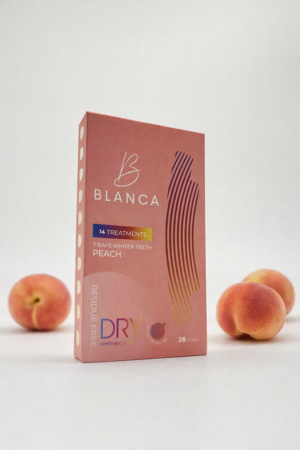 GOLDEN PEACH FLAVORED WHITENING STRIPS