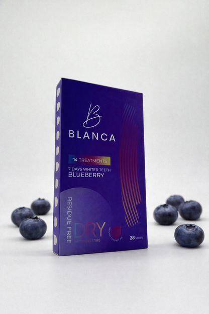 BLUEBERRY BLOOM FLAVORED WHITENING STRIPS