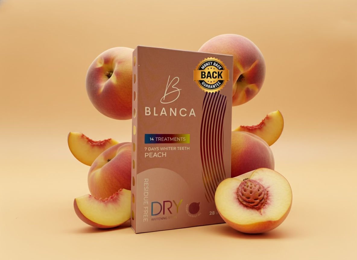 Golden Peach Flavored Whitening Strips